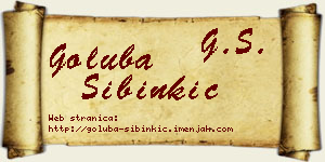 Goluba Sibinkić vizit kartica